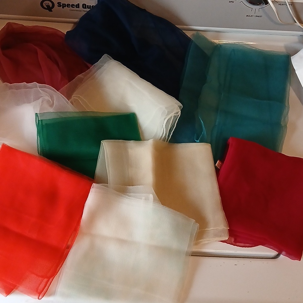 Vintage Multicolor Sheer Scarves Collection